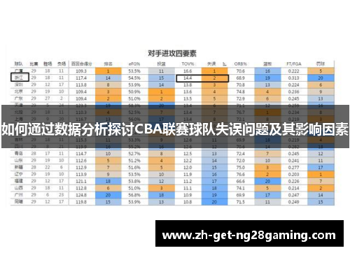 如何通过数据分析探讨CBA联赛球队失误问题及其影响因素